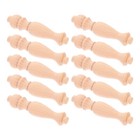 10 Pcs Solid Wood Wine Cabinet Fence Spindles for Staircase Indoor