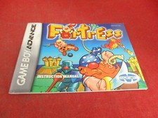 Fortress Nintendo Game Boy Advance Instruction Manual ONLY
