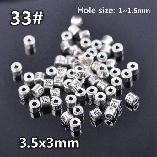 50 Stck. Tibetisches Silber Metall Charms Zwischenring Lose Handwerk Perlen zum Selbermachen Schmuck Fundstücke - Bild 40 von 57
