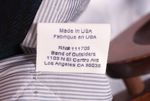 BAND OF OUTSIDERS Wool Blackwatch Tartan Quilted Vest Jacket Sz 1 S Made in USA - Picture 9 of 10