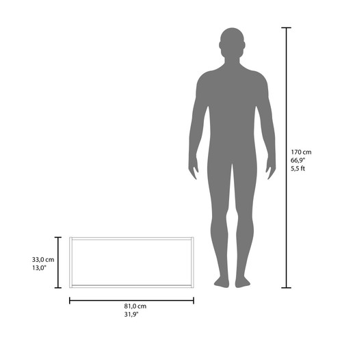 Particle Board Floating Cabinet with Sliding Door for Offices or Study, White - Picture 6 of 8