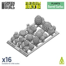 3D printed set - Barrel Cactus - Resin Decor Modelling Wargames