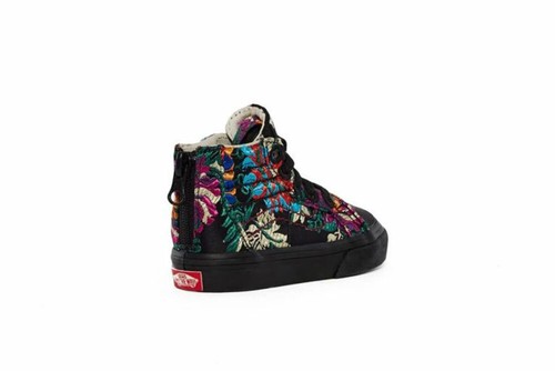 VANS X OPENING CEREMONY Toddler's Floral Burgundy Sk8 Hi Zip NEW - Bild 2 von 3
