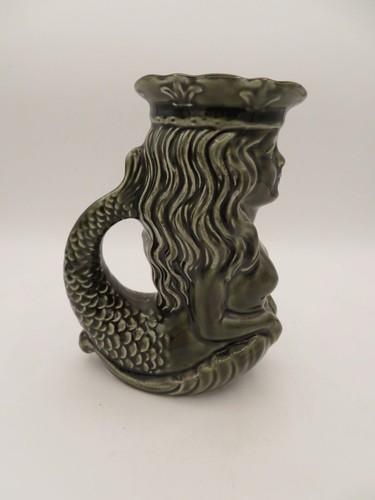 Vtg Dartmouth Devon England Green Mermaid Mug MCM Looks Like Coffee Company Logo - Picture 10 of 15