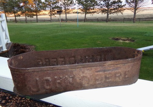 Antique John Deere Tractor Tool Box Tray Binder Embossed Name OEM JD SMALL - Picture 1 of 6