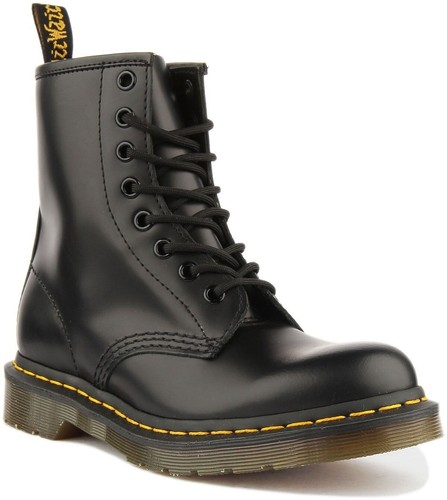 Dr Martens 1460 Smoth Cordones 8 Ojete Botas en Negro Talla UK 3-12