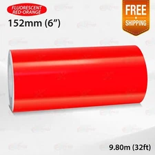 BRIGHT RED-ORANGE 6" 152mm PIN STRIPE Car Model Streamline TAPE Vinyl Sticker