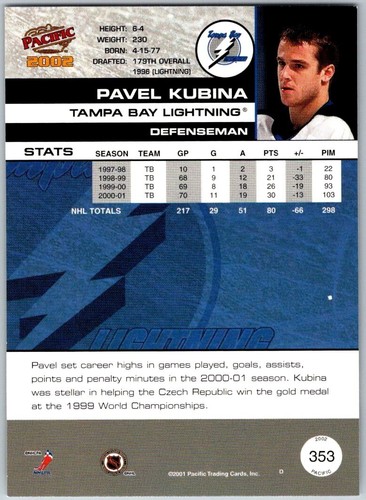 2001-02 Pacific 2002 Hockey Base Cards (331-443) - U-Pick From List - Picture 37 of 189