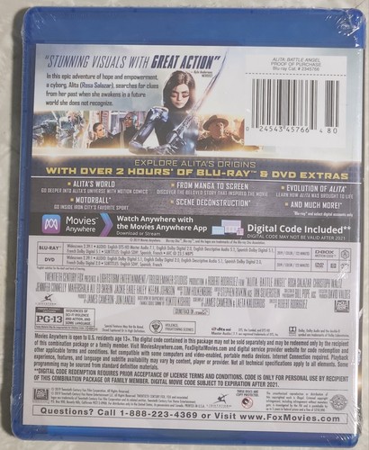 Alita: Battle Angel (Blu-ray, 2019) Brand New - Picture 2 of 3