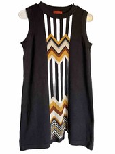 Missoni For Target Womens Knit Geometric Print Sleeveless Dress Black Sz Sm 313
