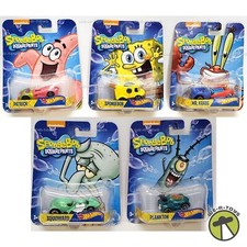 Hot Wheels SpongeBob SquarePants Character Cars Complete Set of 5 Mattel New