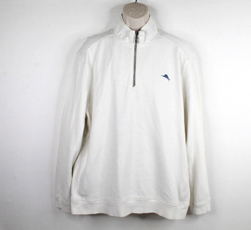 Tommy Bahama Maglione Uomo XL Huntington Beach 1/4 Zip Pullover - Foto 2 di 10