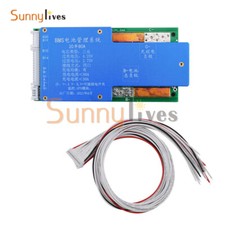 20S 72V Lithium Li-ion Polymer Battery 45A/80A BMS PCB Board With Balance Cable