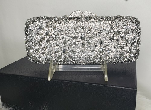 NEU CLUTH SILBERFARBENE HANDTASCHE TASCHE - Bild 9 von 10