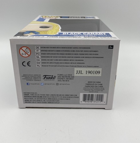 Funko Pop DC Super Hero Black Canary #266 Nuevo En Caja - Imagen 7 de 7