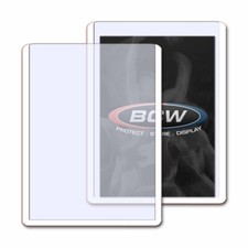 100 BCW Topload Card Holders 3x4 White Border Gaming / Sport Semi Rigid Sleeve