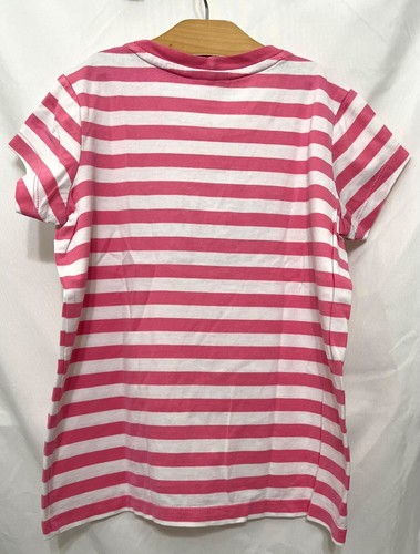 240478 Girls 140 HANNA ANDERSSON Watermelon Applique S/S Striped Tee T Shirt GUC - Picture 4 of 4
