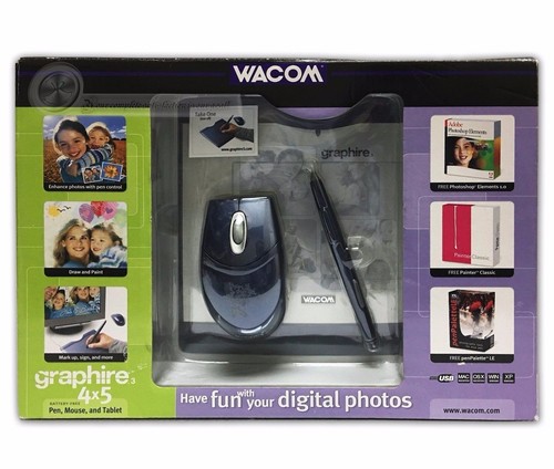 Wacom Graphire 3 4x5 USB Tablet w/Pen, Mouse & Software CD's CTE430SA - Picture 4 of 4