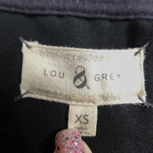 Lou & Grey Womens Top XS Black Minimalist Clean Girl Modern Soft Classic Chic - Picture 6 of 11