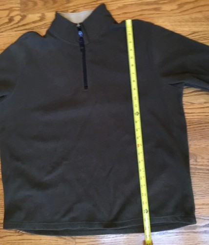 Faded Glory Herren olivgrün Polarfleece Half Zip Langarm Pullover Shirt L - Bild 7 von 11