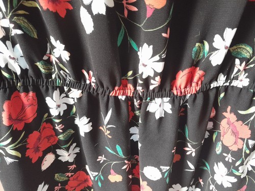 Dorothy Perkins Kleid schwarz Blumen Größe 42 (14) - NEU! - Bild 2 von 7
