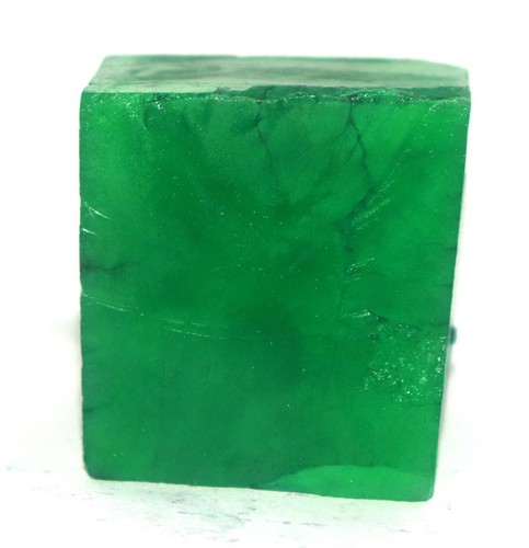 DYED Piece Cube Rough Natural Green Emerald 2580 Ct Certified Gemstone MKY - Picture 4 of 8