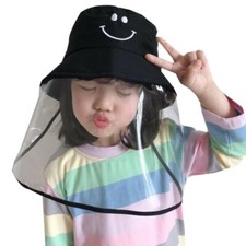 Kids mask Hat Removable Clear TPU Shield Anti Droplets Outdoor Face shield Msk
