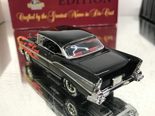 MATCHBOX DY002/SA-M CHEVROLET BEL AIR HOT ROD 1957 -BLACK 1:43- GOOD IN BOX - Picture 6 of 9