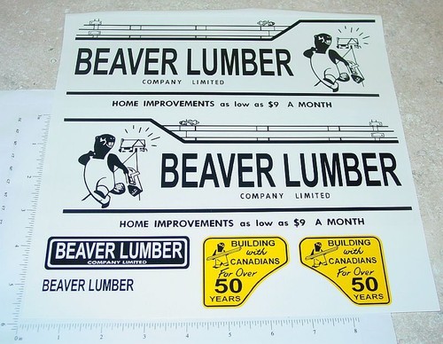Otaco Minnitoys Beaver Lumber Truck Sticker Set MN-005