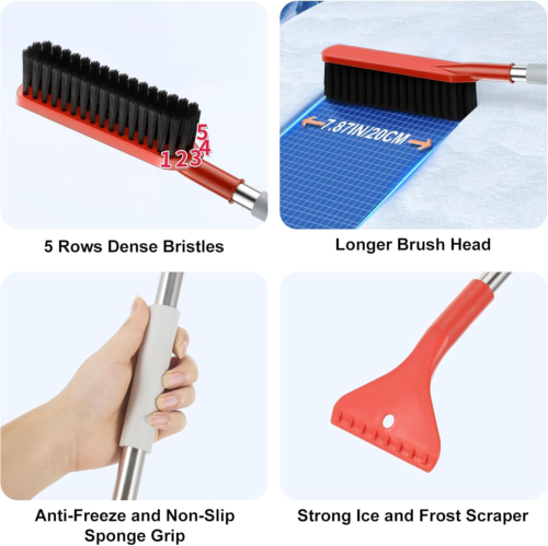 Car Snow Brush and Ice Scraper,2-In-1 Detachable Winter Snow Removal Tool for Au - Picture 3 of 7