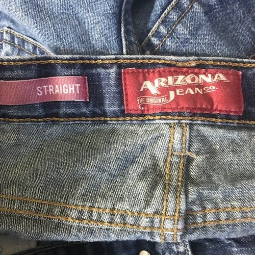 Arizona Jeans Boy's Size 16 Jeans Straight Leg Adjustable Waist Denim Blue - Picture 5 of 10