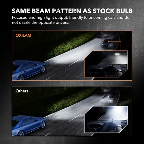 OXILAM 9005 HB3 LED 6000K Xenon White High Beam Headlight Bulb Noiseless Design - Picture 5 of 12