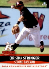 2014 Kannapolis Intimidators Brandt 27 Christian Stringer Longview Texas TX Card
