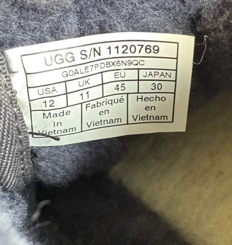 UGG Mens Neumel Ghillie Chukka Boots Navy Blue Suede Sheepskin Shoes Size 12 - Picture 5 of 22