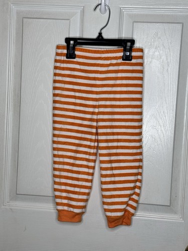 Absorba Velour Stripe Pants Toddler Size 2T Orange Pull On Jogger