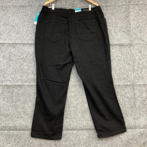 NEW Lee Jeans Womens 18 W Plus Black Relaxed Fit Straight Leg Denim 36108 - Picture 10 of 14
