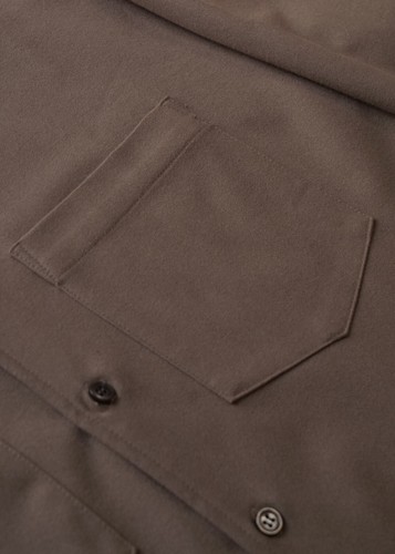 The Frankie Shop Brown Wool Blend Relaxed Oversized Shirt | Size L - Picture 4 of 6