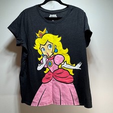 Super Mario Princess Peach Shirt Womens XL Tee Nintendo HUGE Graphic