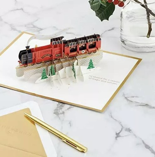 Hallmark Signature Paper Wonder Harry Potter Pop Up Christmas Card. E - Picture 3 of 6