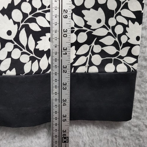Willow Glen Dress Womens 6 Black White Floral Shift Sleeveless Lined Short - Picture 6 of 9