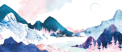 3D Mountains Landscape Self-adhesive Wallpaper Removable Wallpaper Wall Mural - Bild 81 von 81