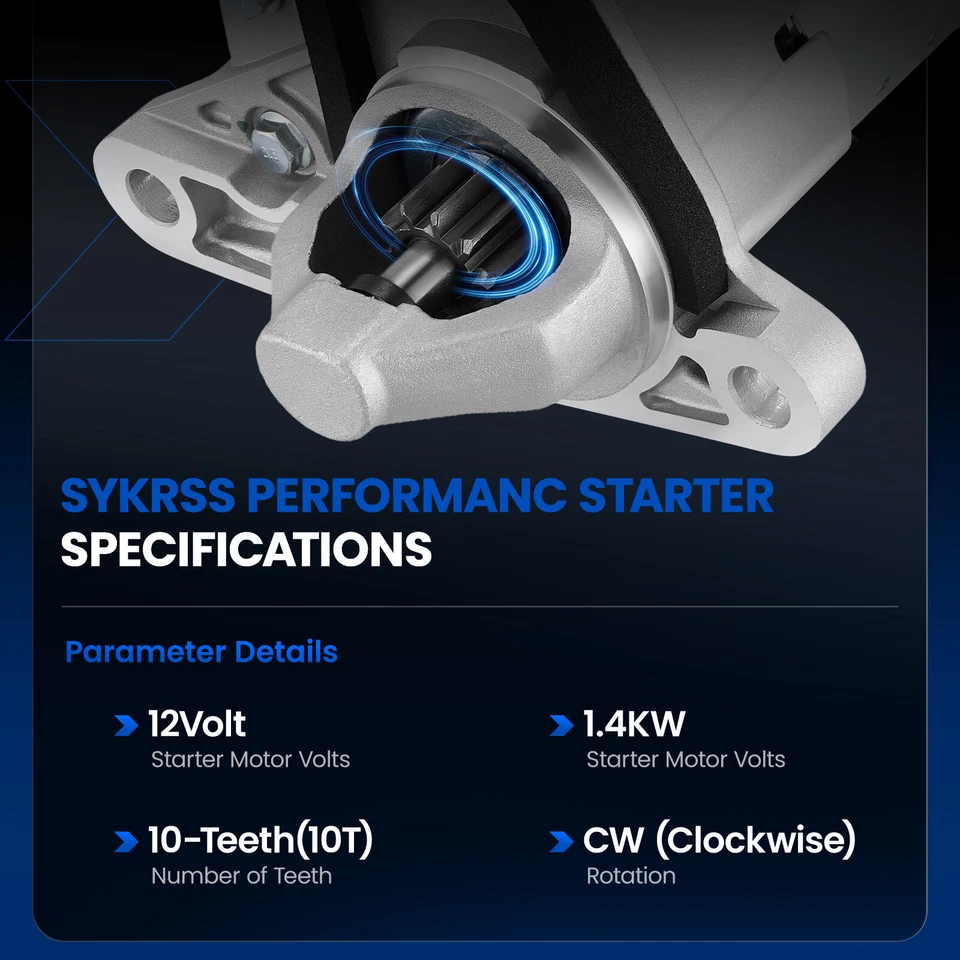 Nuevo motor de arranque para Chevy Nissan Juke Sentra Versa 2007-2012 1,0 kW CW 10T Foto 3 de 4