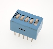 CTS 5 Position 10 Pin SPDT Through-Hole DIP Switch, Lot of 10