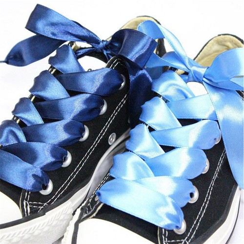 Fat Shoelaces Thick Flat Wide Shoelaces Solid Color for All Shoe Types Ribbon - Picture 3 of 33