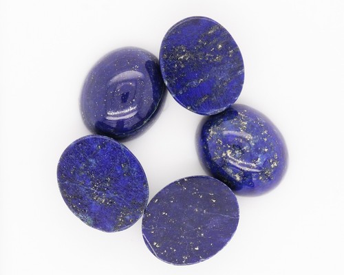 Loose 9mm x 7mm Oval Cabochon Cut Natural Untreated Lapis Lazuli Stones 2.10ct - Picture 6 of 8