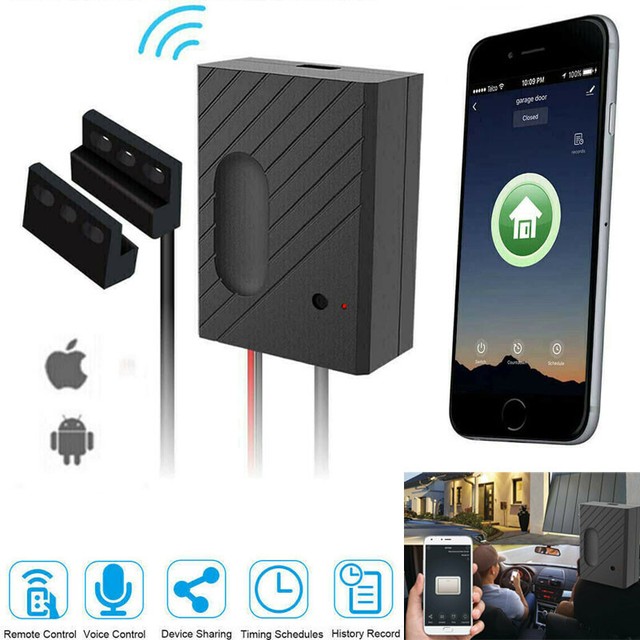 Smart Garage Door Opener Controller Remote Timer Support Google Home Voice Wifi