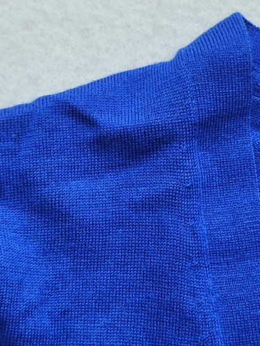 Bannana Republic Damen Pullover klein blau Strickjacke einfarbig 100% Wolle - Bild 4 von 13