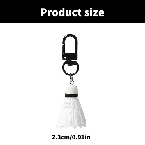 Sport Styles Simulated Badminton Keychain Pendant Backpack Hangings Ornament - Picture 8 of 8