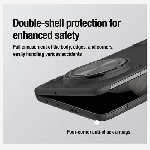 NILLKIN Magnetscharnier mattierte Linse Schutz Ständer Hülle für Oppo Find N5 5G - Bild 13 von 28