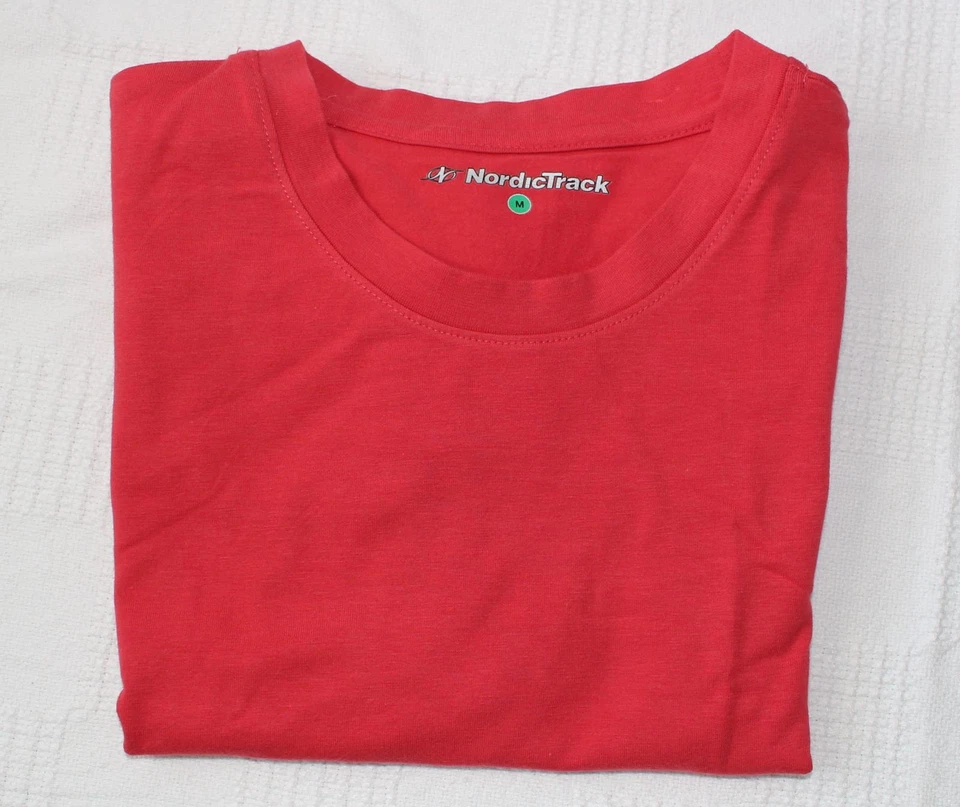 Camisa coralina vintage manga gorra NordicTrack mediana para dama - Nueva con etiquetas Foto 3 de 4